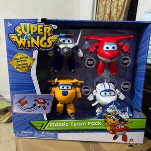 Super Wings Classic Team Pack 2 in 1 Rescue Bots Transforming Airplane Robot